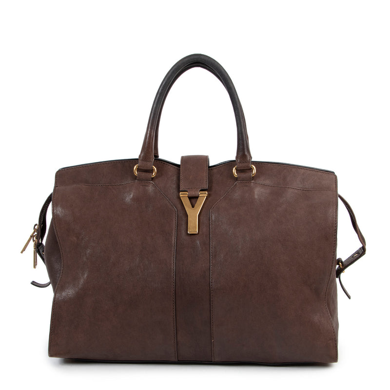 Yves Saint Laurent Bruine Cabas ChYc Grote Handtas
