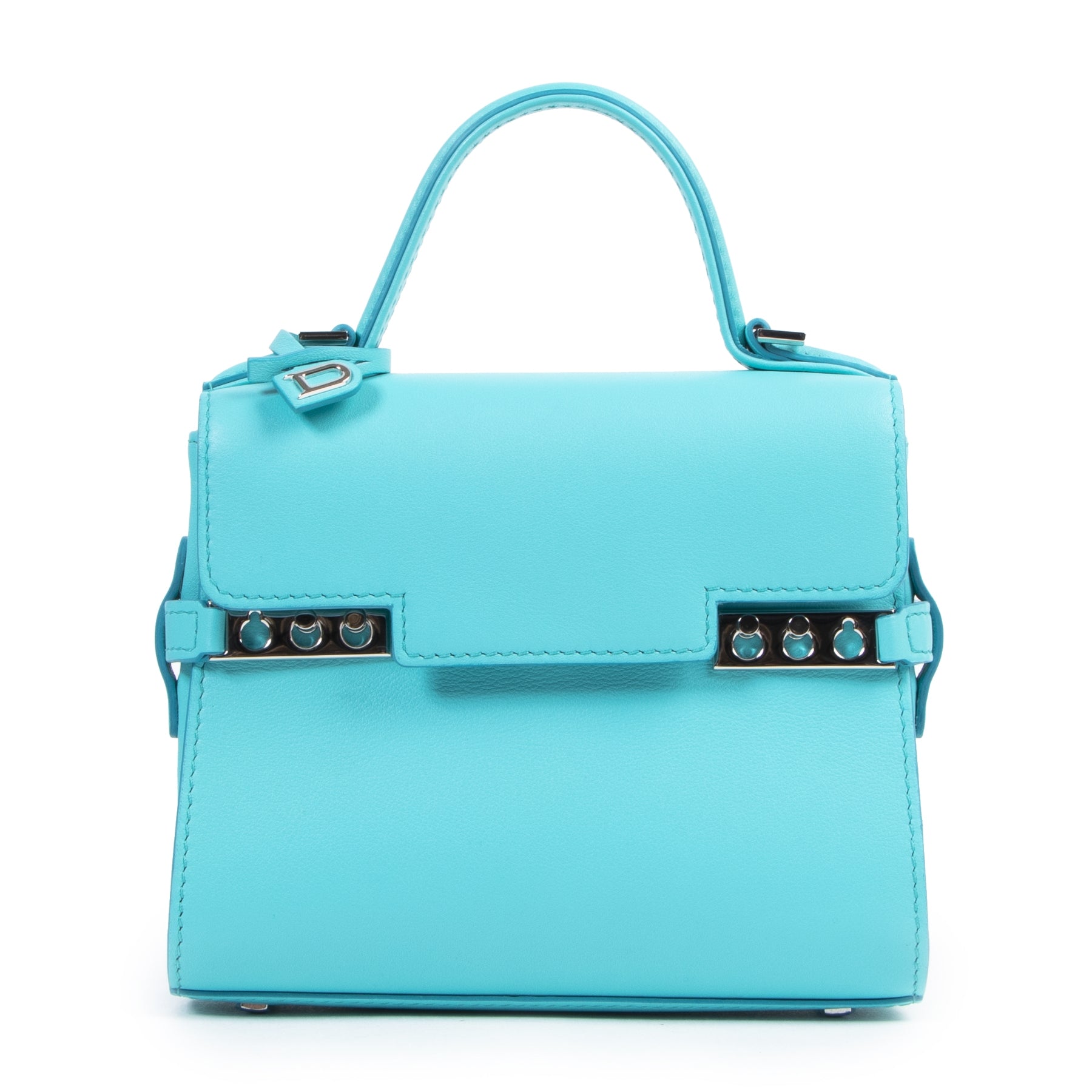 Delvaux Turquoise Tempête Micro Crossbody Bag