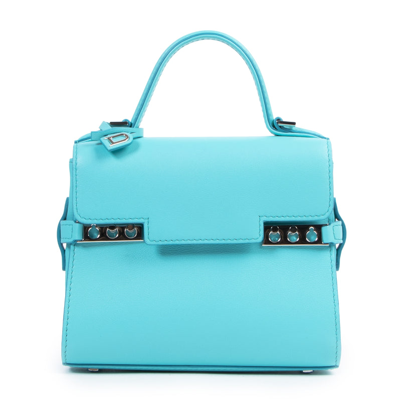 Delvaux Tempête Turquoise Micro Crossbody Tas