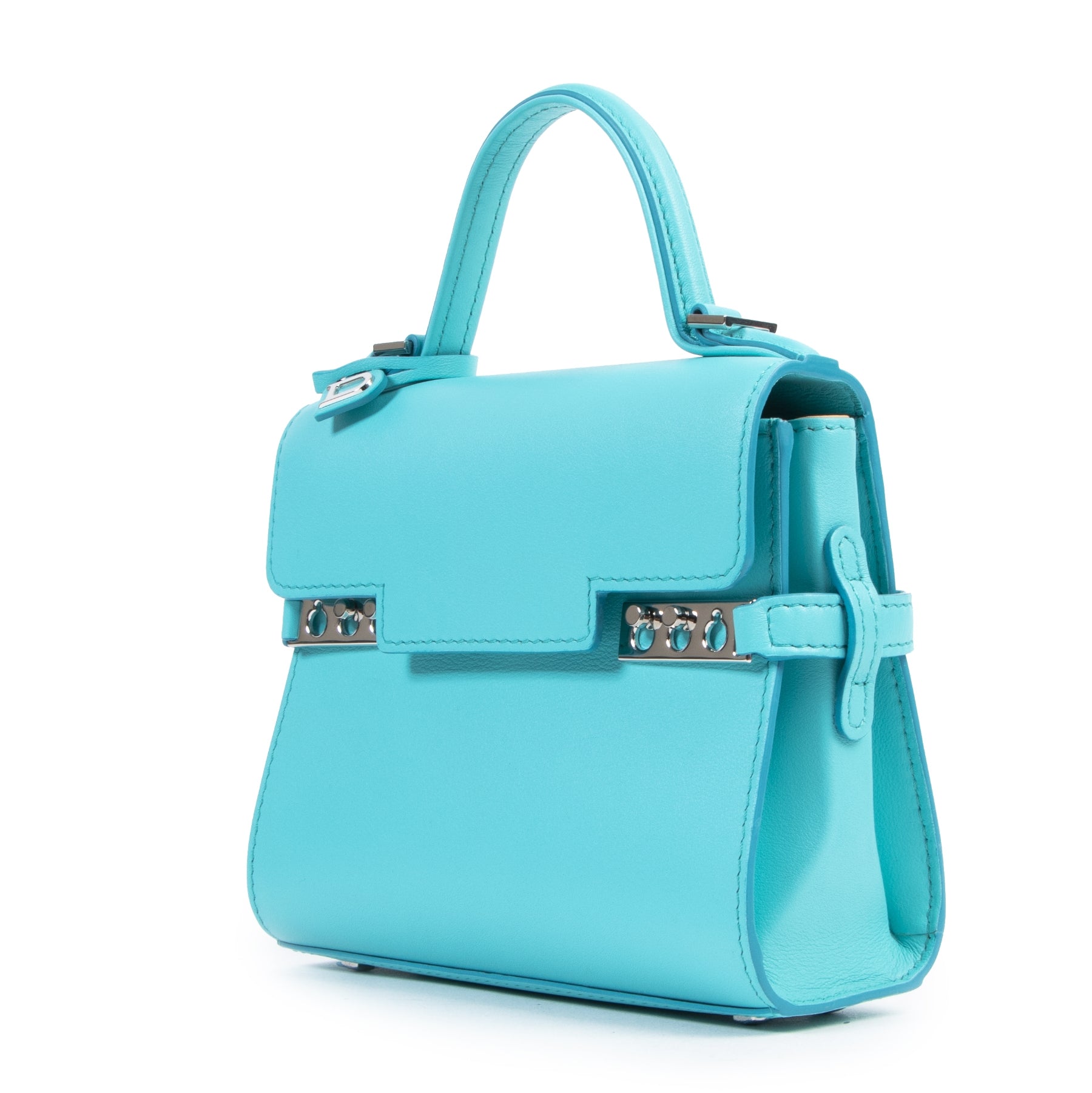 Delvaux Turquoise Tempête Micro Crossbody Bag