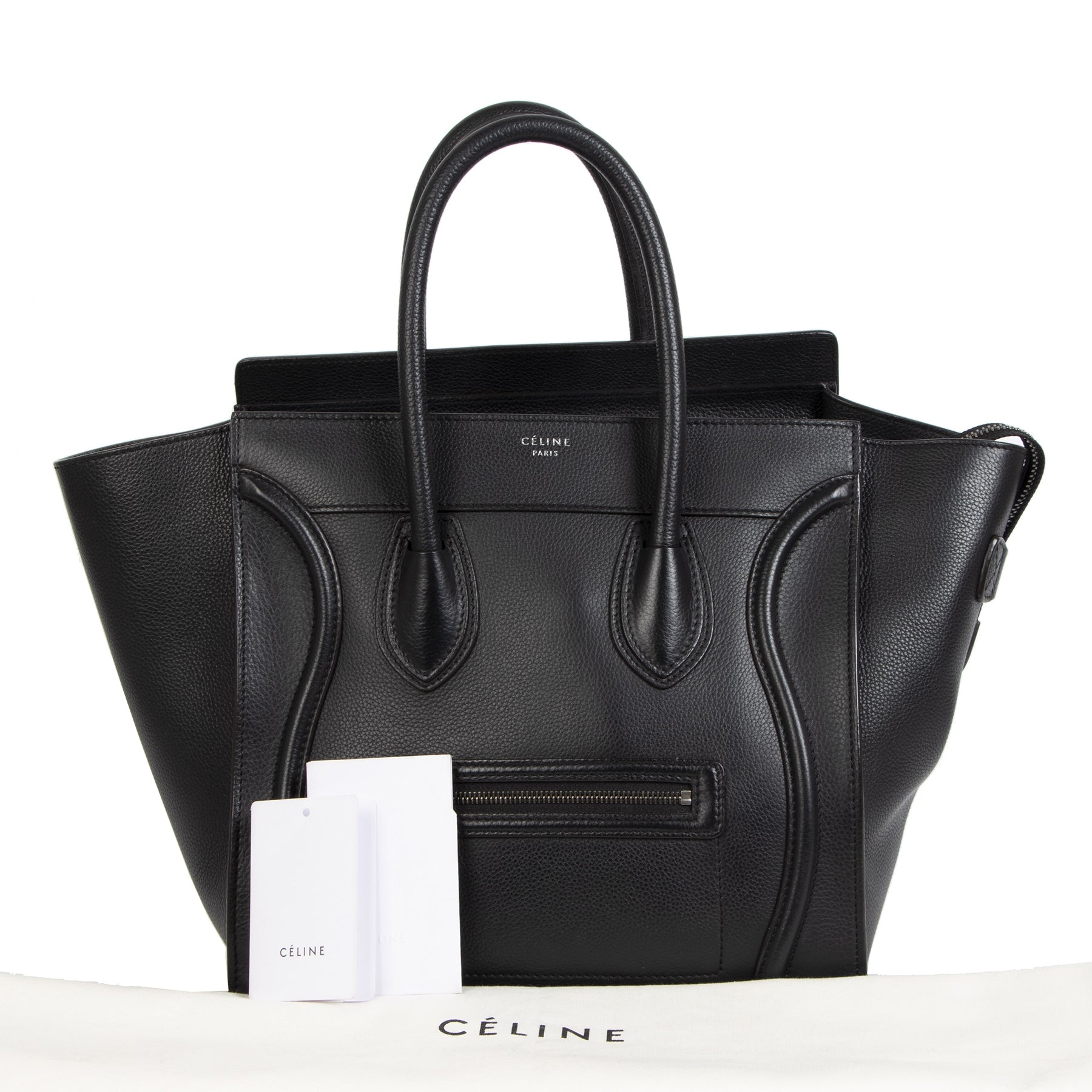 Céline Black Leather Mini Luggage Bag pour le meilleur prix chez Labellov à Anvers