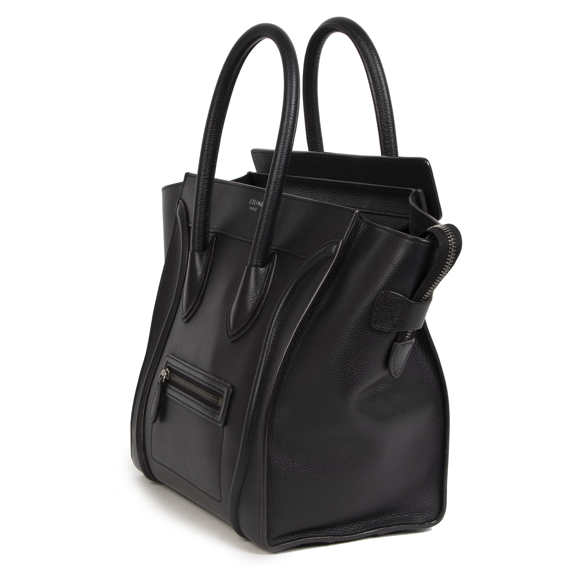 Céline Black Leather Mini Luggage Bag for the best price at Labellov secondhand luxury