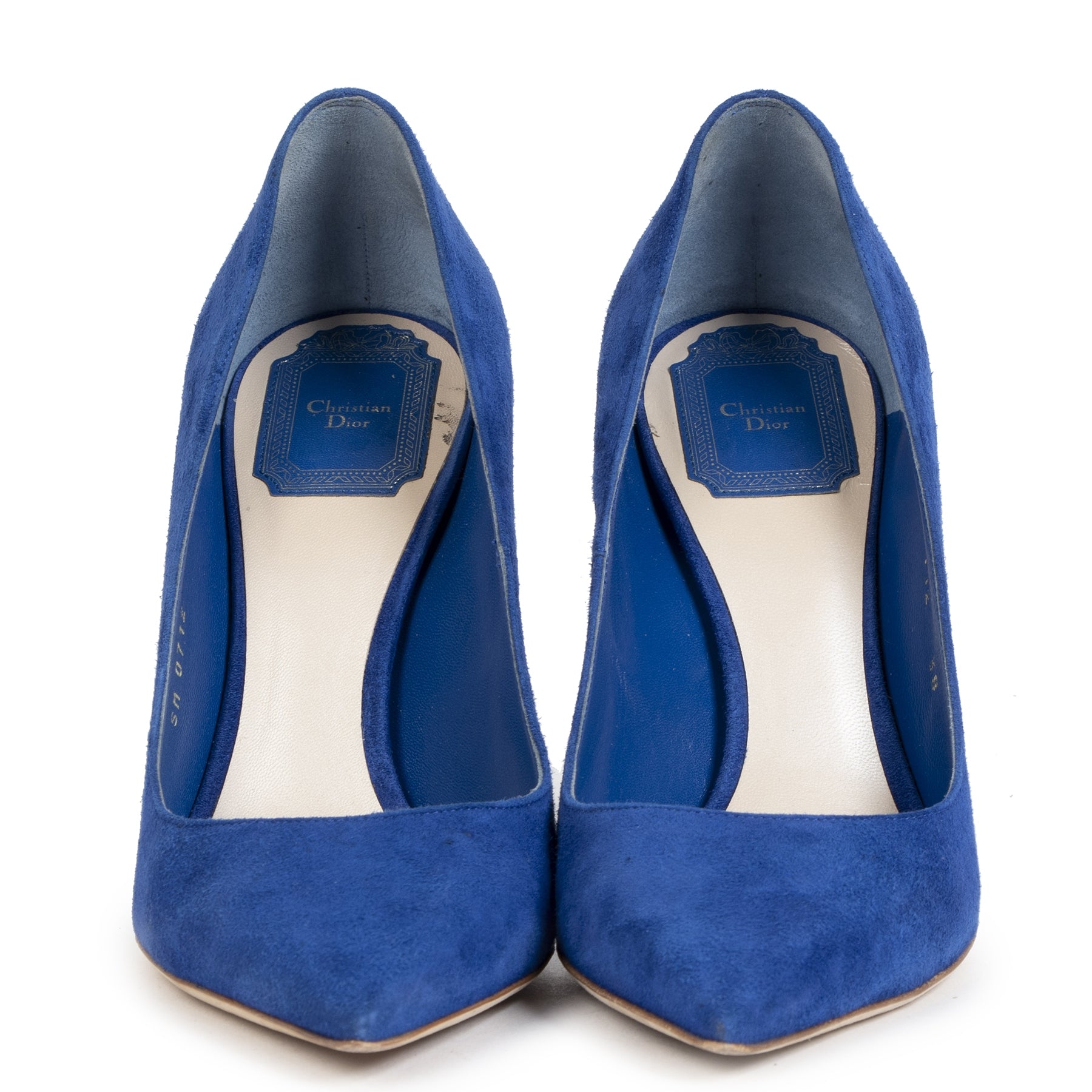 Authentic secondhand Dior Blue Suede Pumps - Size 38 designer bags designer accessories vintage webshop worldwide shipping safe secure online shopping