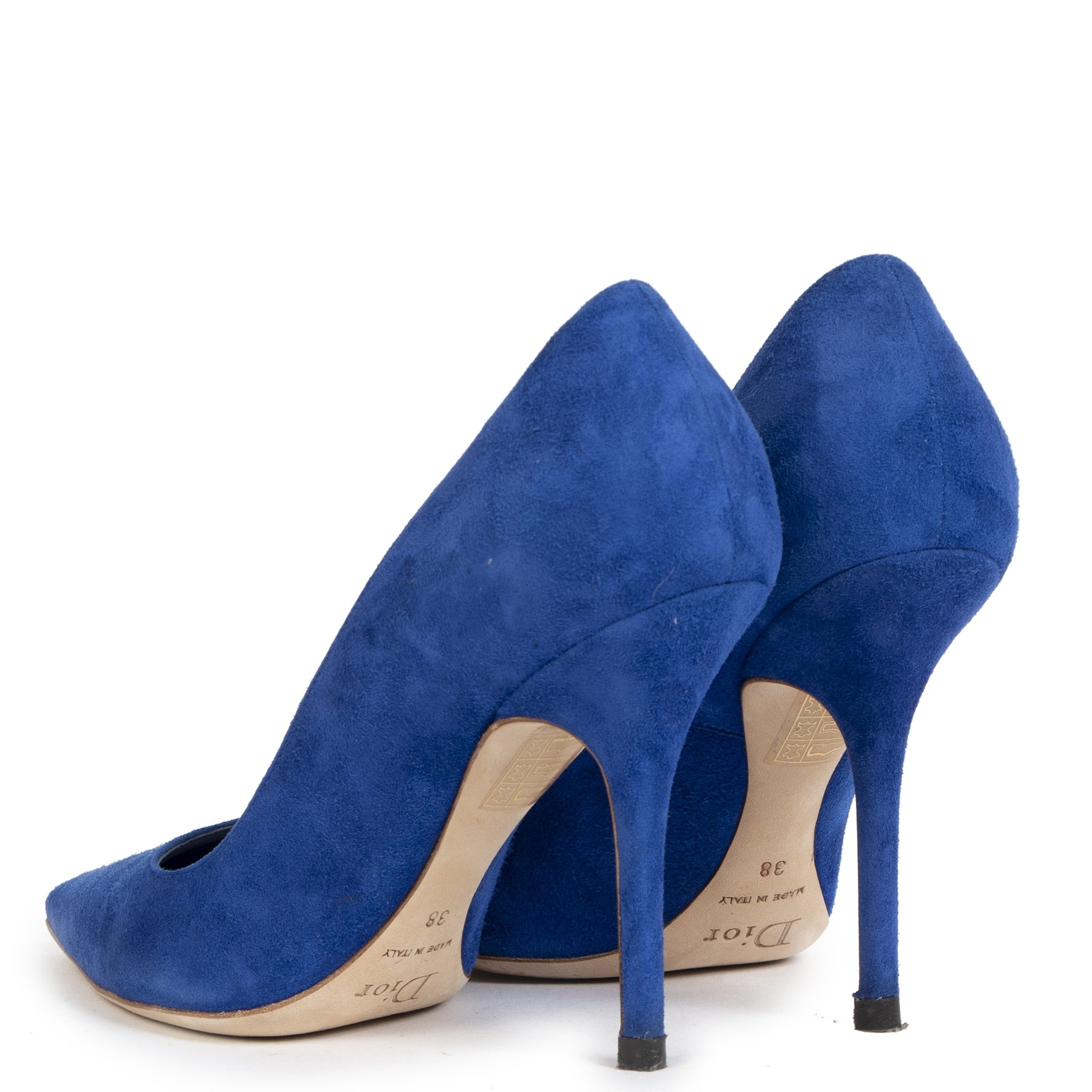 Authentic secondhand Dior Blue Suede Pumps - Size 38 designer bags designer accessories vintage webshop worldwide shipping safe secure online shopping
