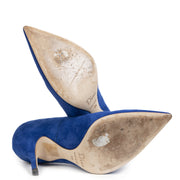 Authentieke Tweedehands Dior Blue Suede Pumps - Size 38 juiste prijs veilig online shoppen luxe merken webshop winkelen Antwerpen België mode fashion