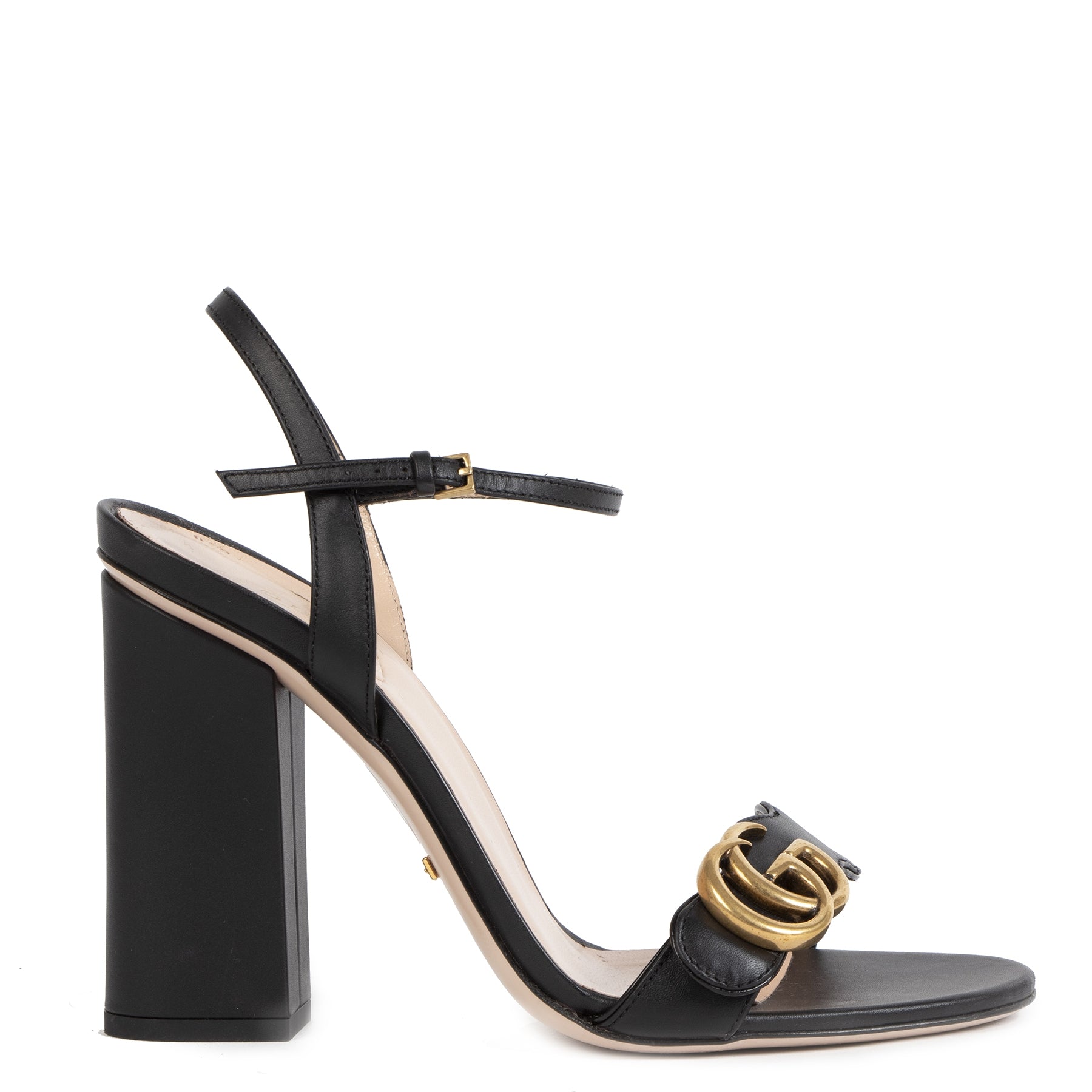 Authentieke Tweedehands Gucci Marmont Sandal Heels - Size 38 juiste prijs veilig online shoppen luxe merken webshop winkelen Antwerpen België mode fashion