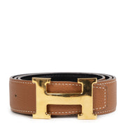 Authentieke tweedehands vintage Hermès Constance Reversible Belt - Size 75 koop online webshop LabelLOV