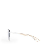 Buy online authentic second hand Christian Dior White Dioround Sunglasses in very good condition at Labellov in Antwerp.