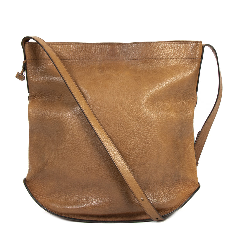 Delvaux Le Pin Camel Leather Bag