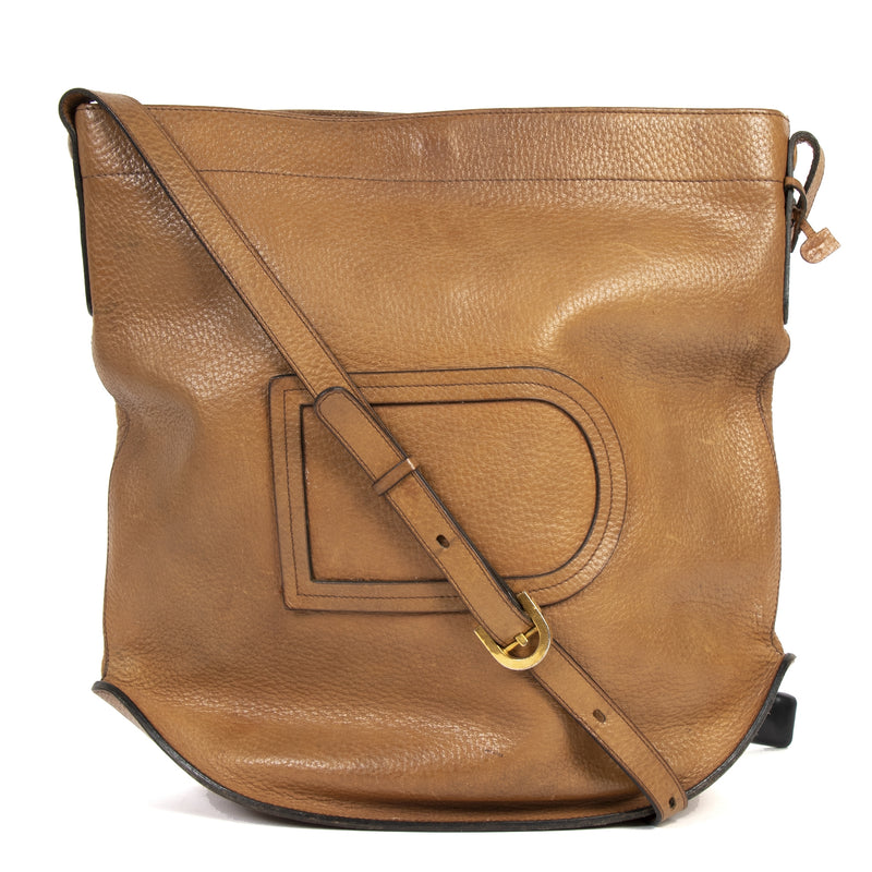 Delvaux Le Pin Camel Leather Bag