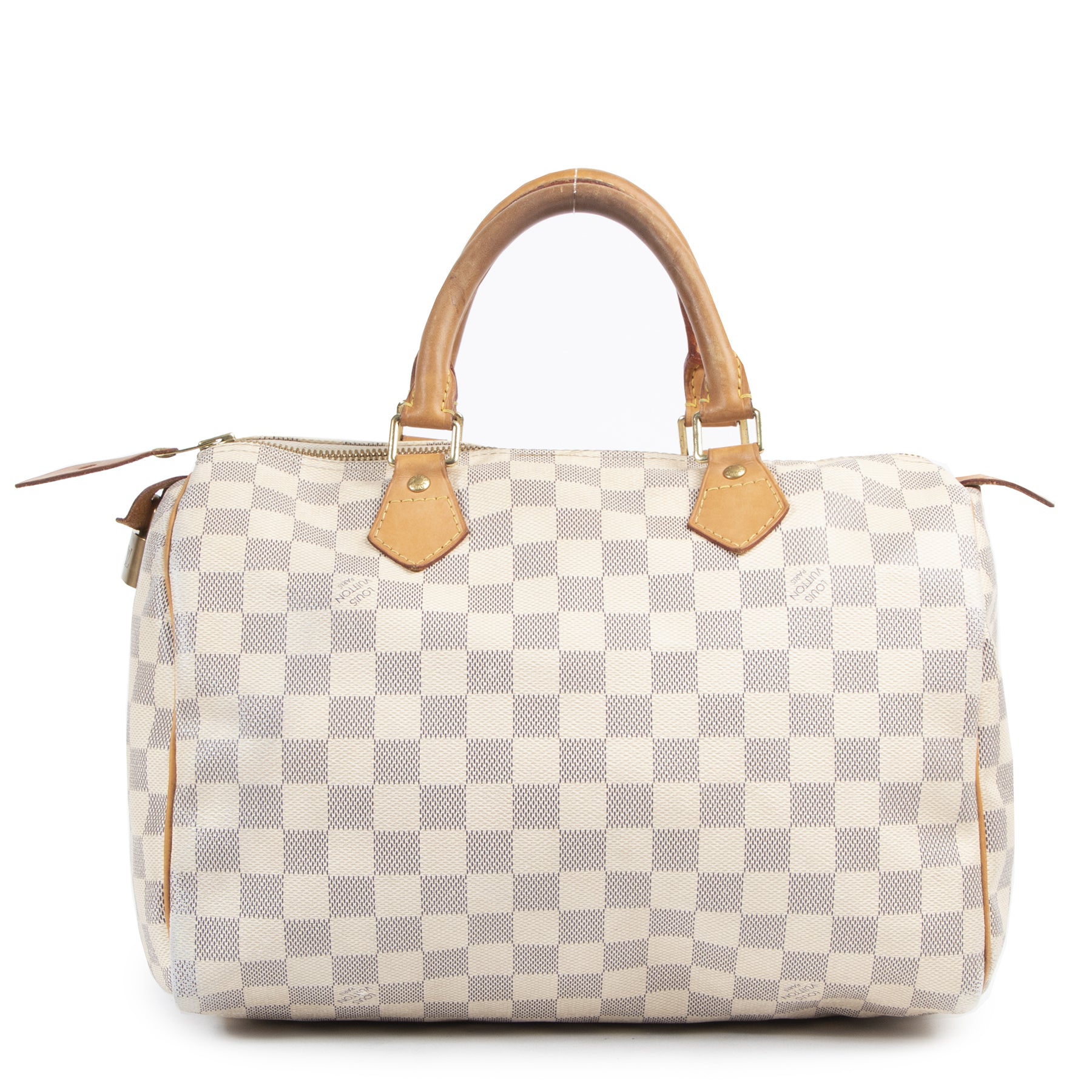 We buy and sell your authentic designer Louis Vuitton Speedy 30 Damier Azur
