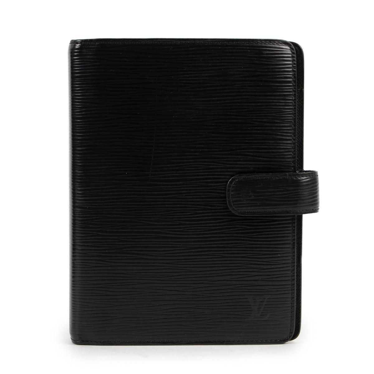 Louis Vuitton Zwarte Epi Medium Agenda-omslag