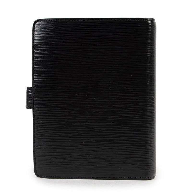 Louis Vuitton Zwarte Epi Medium Agenda-omslag