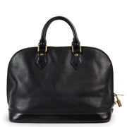 Shop safe online 100% authentic second hand Louis Vuitton Black Epi Leather Alma at the right price at labellov in Antwerp.