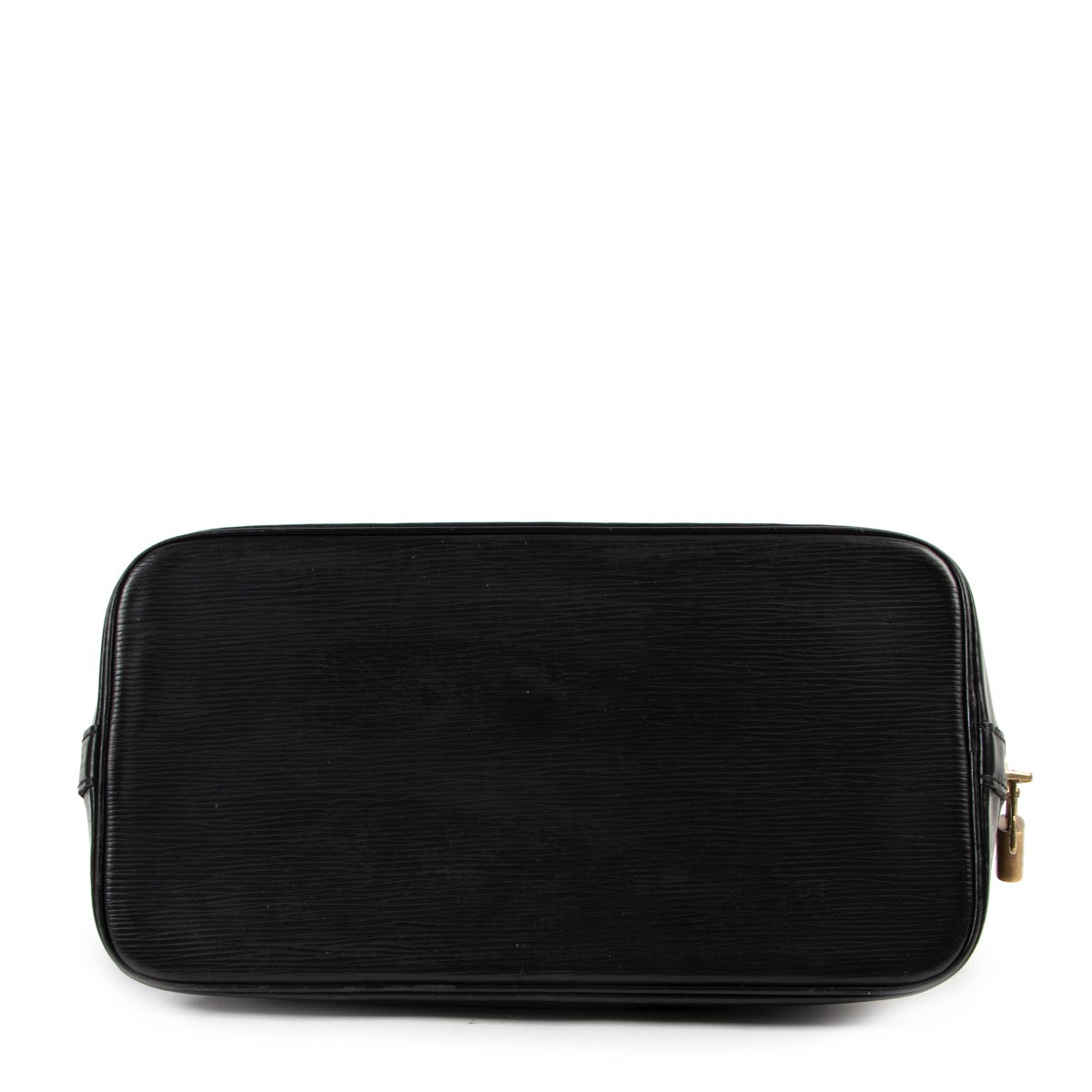 Shop safe online 100% authentic second hand Louis Vuitton Black Epi Leather Alma at the right price at labellov in Antwerp.