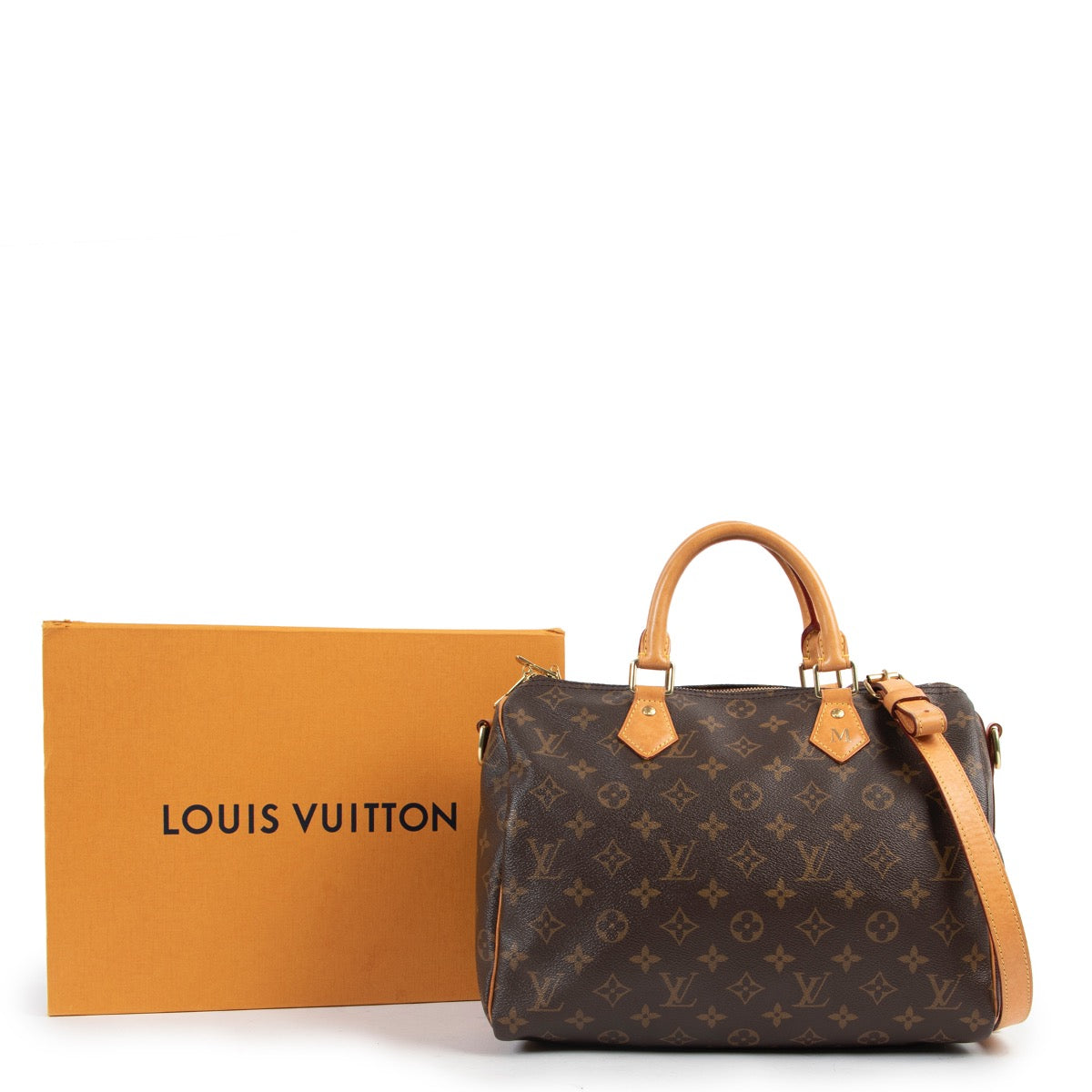Shop safe online 100% authentic second hand Louis Vuitton Monogram Speedy 30 Crossbody Bag at the right price at Labellov in Antwerp.