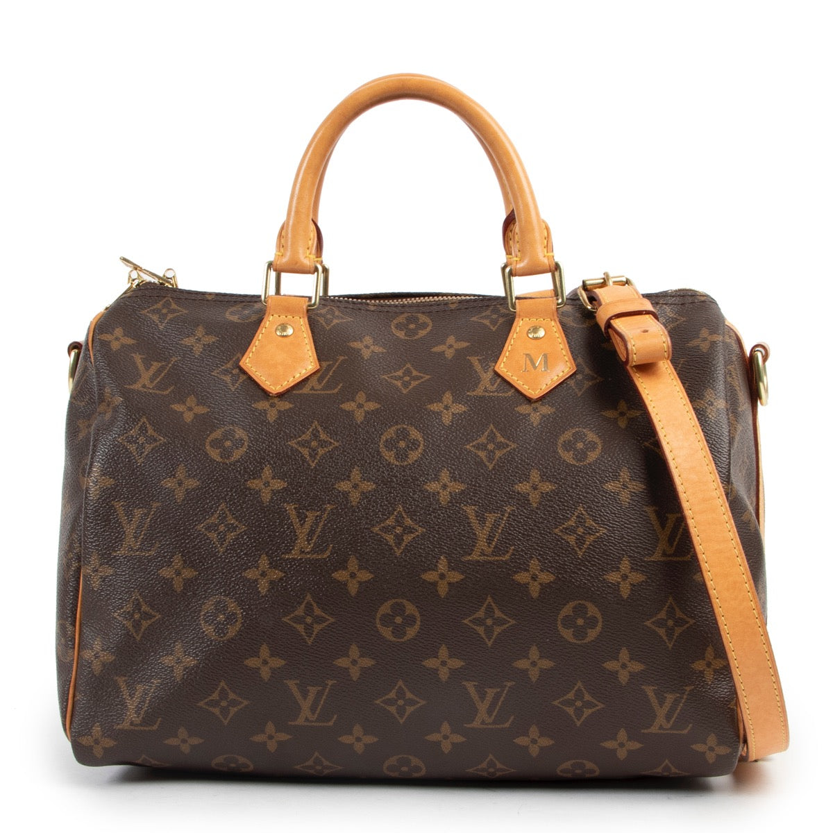 Shop safe online 100% authentic second hand Louis Vuitton Monogram Speedy 30 Crossbody Bag at the right price at Labellov in Antwerp.