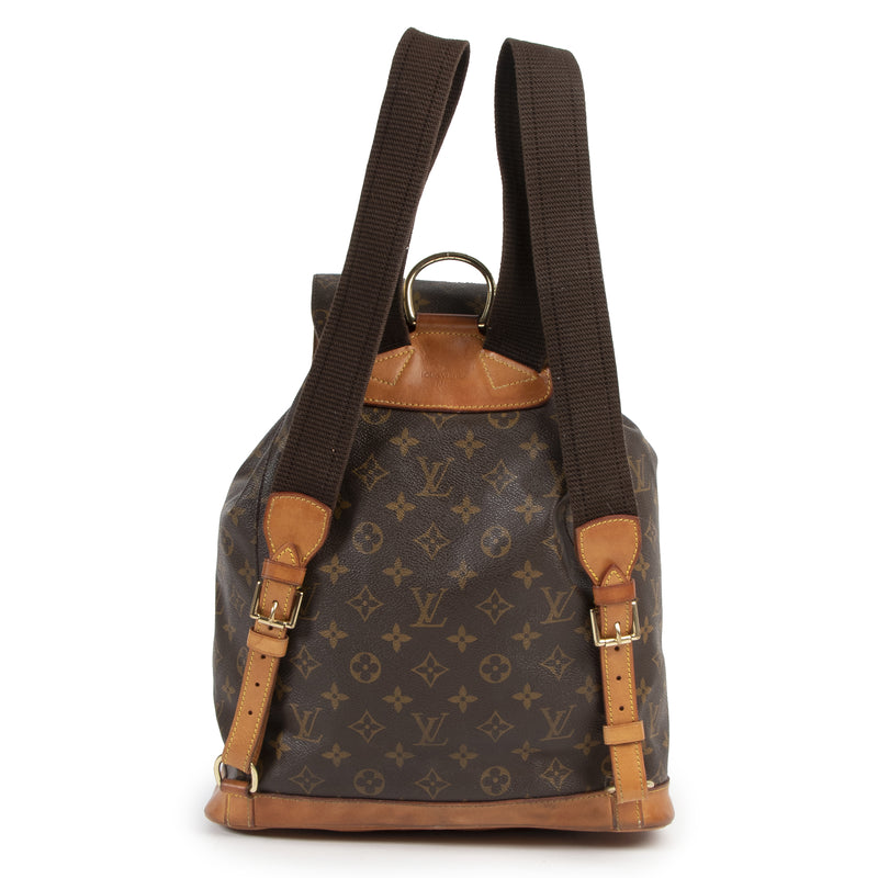 Authentieke Tweedehands Louis Vuitton Monogram Montsouris GM Backpack juiste prijs veilig online shoppen luxe merken webshop winkelen Antwerpen België mode fashion