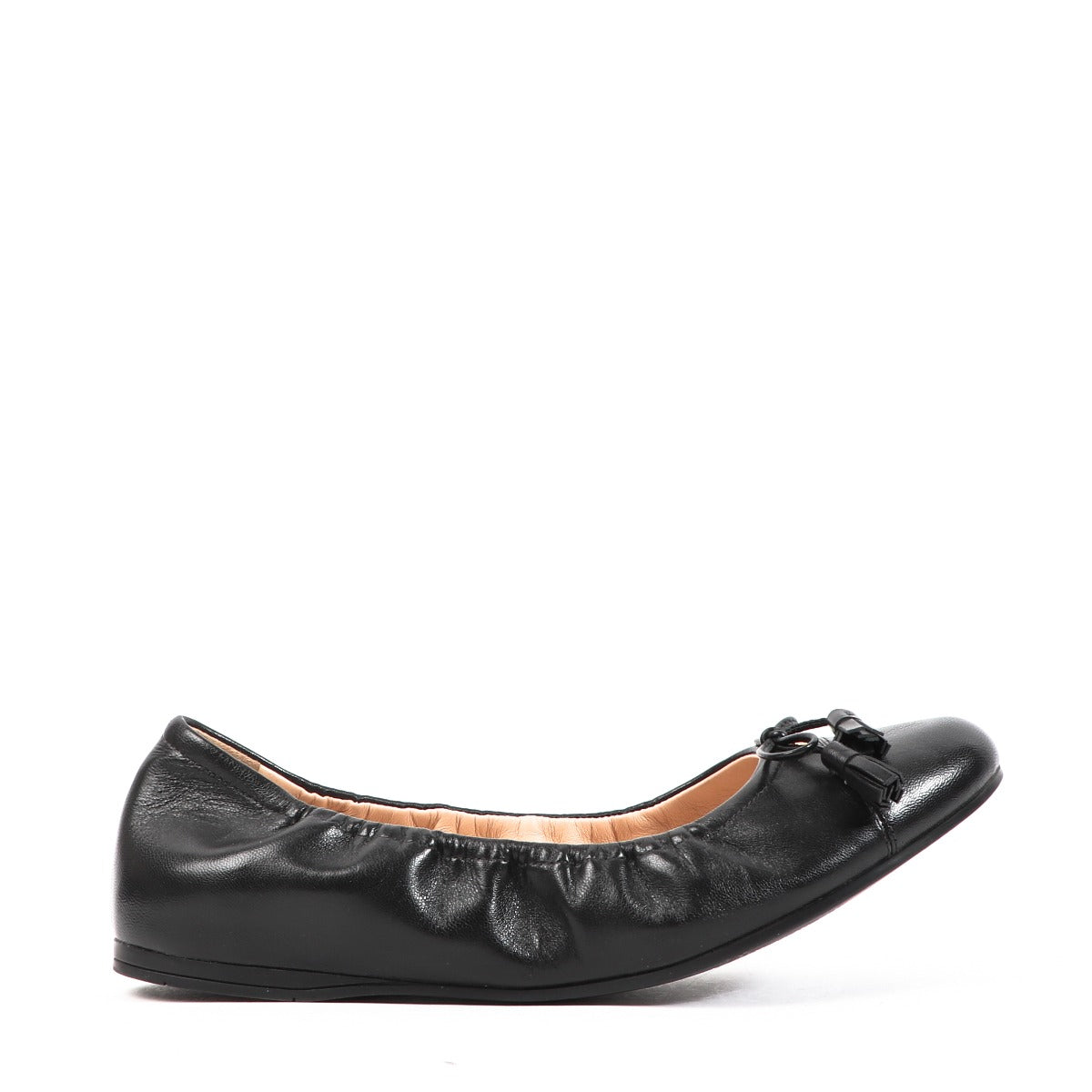 Prada Black Nappa Leather Ballerinas