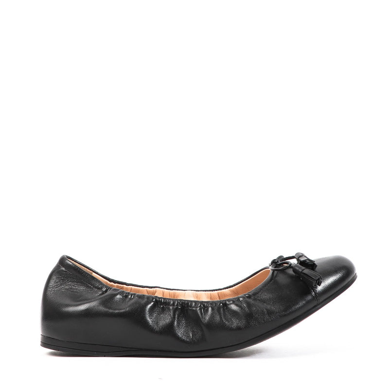 Prada Black Nappa Leather Ballerinas
