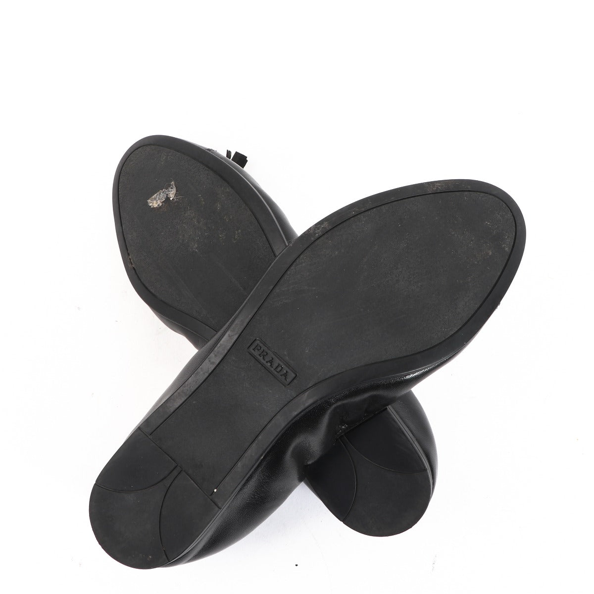 Prada Black Nappa Leather Ballerinas - Size 40