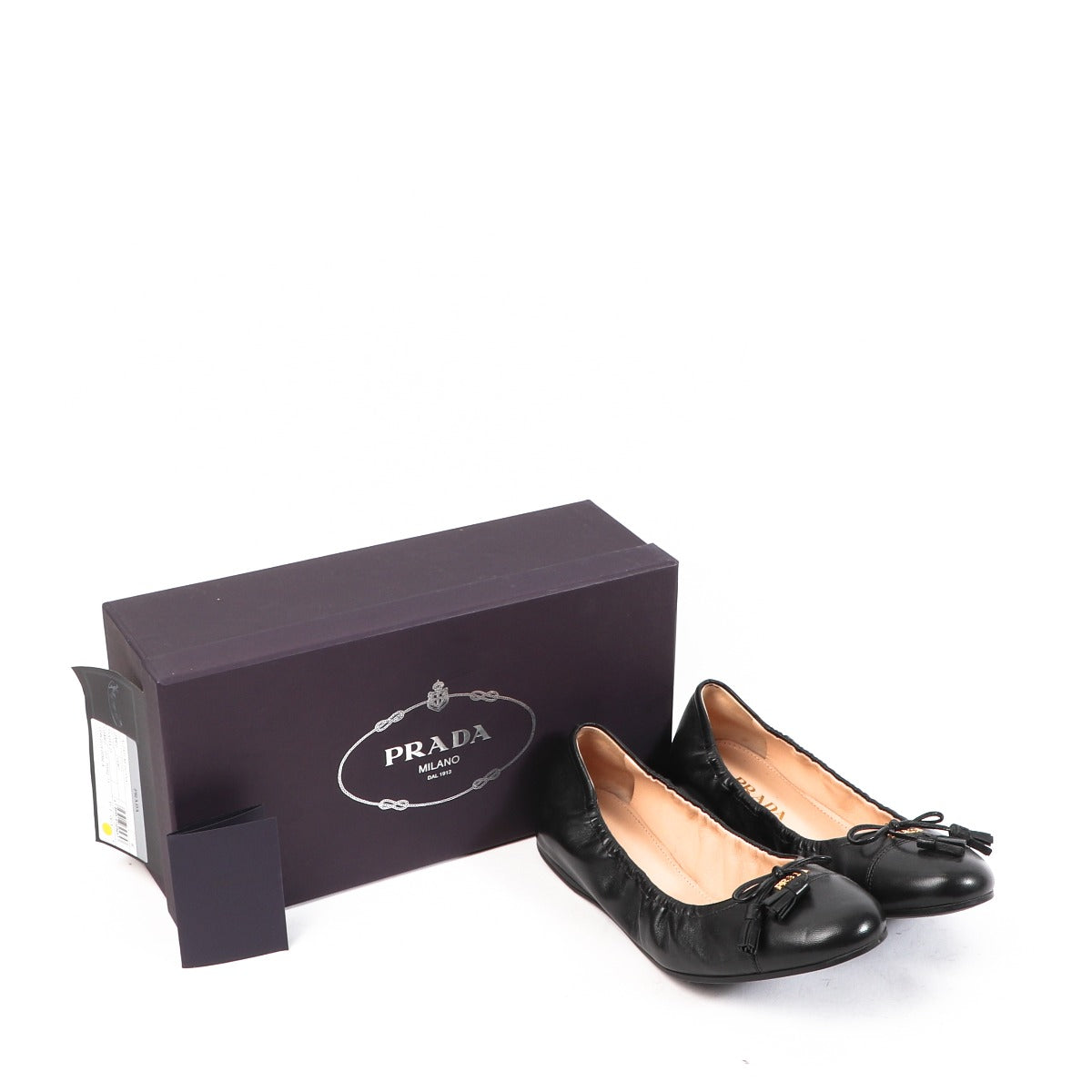 Prada Black Nappa Leather Ballerinas