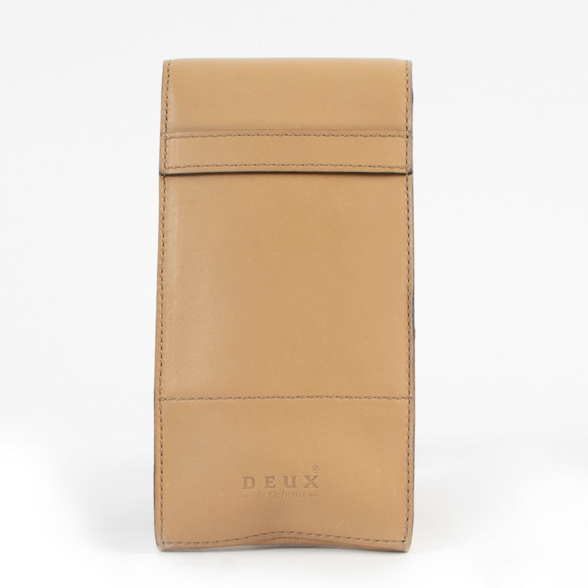 Deux de Delvaux Sand Leather Smartphone Holder