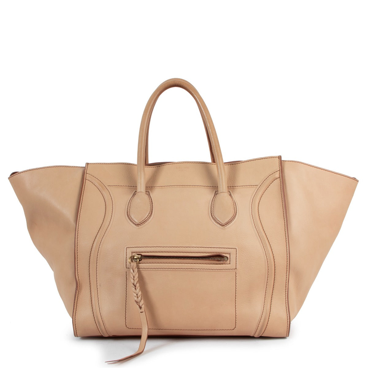 Celine Nude Leather Large Luggage Phantom Handbag