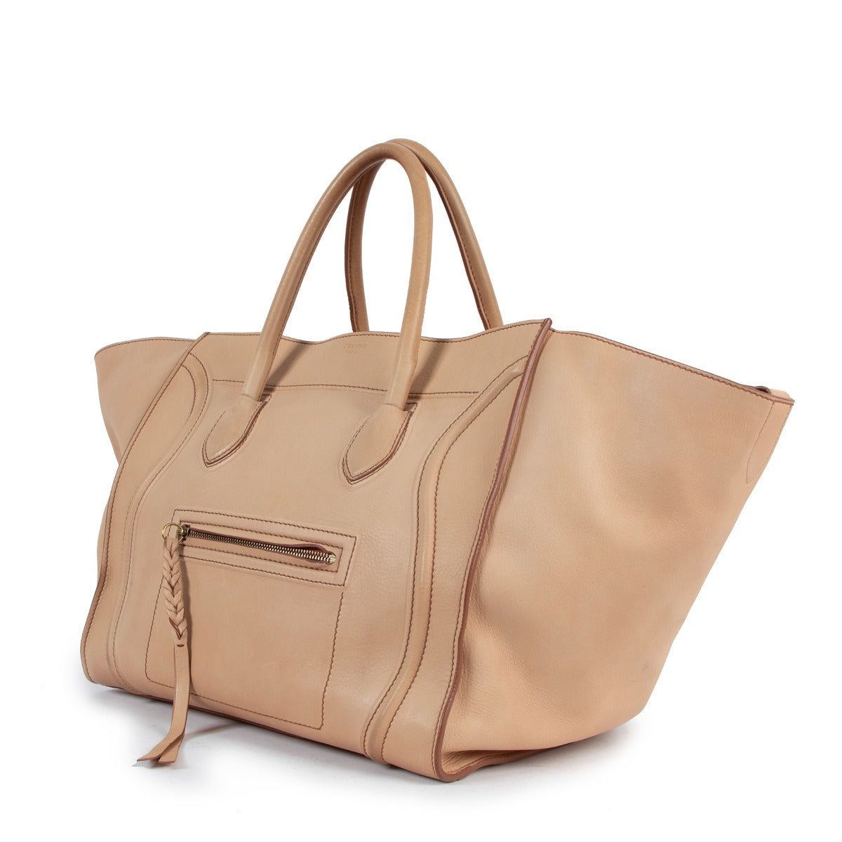 Celine Nude Leather Large Luggage Phantom Handbag