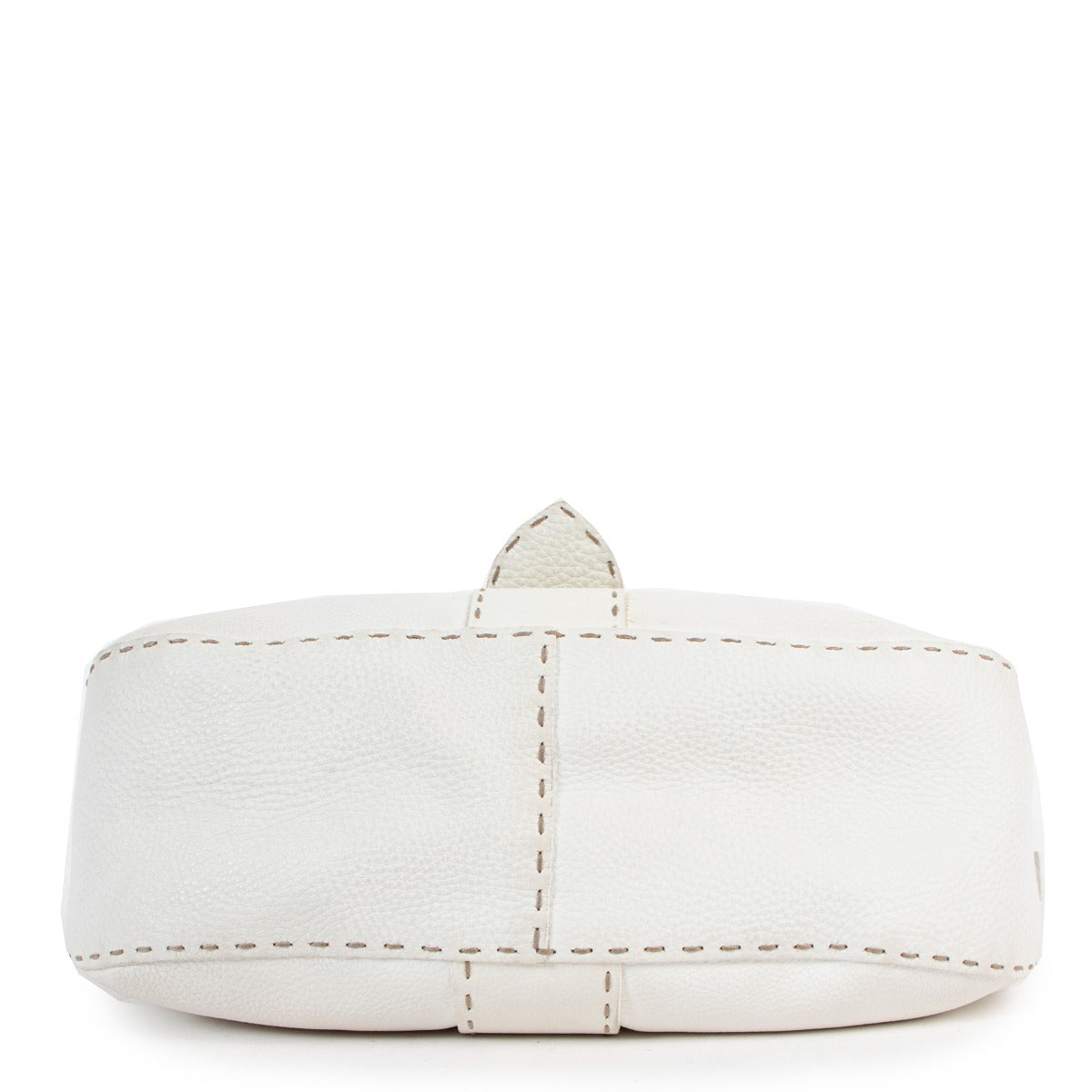 Sac Baguette Fendi Selleria en Cuir Romain Blanc
