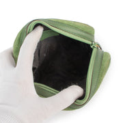 Shop safe online at Labellov in Antwerp this 100% authentic second hand Gucci Green Suede Pouch