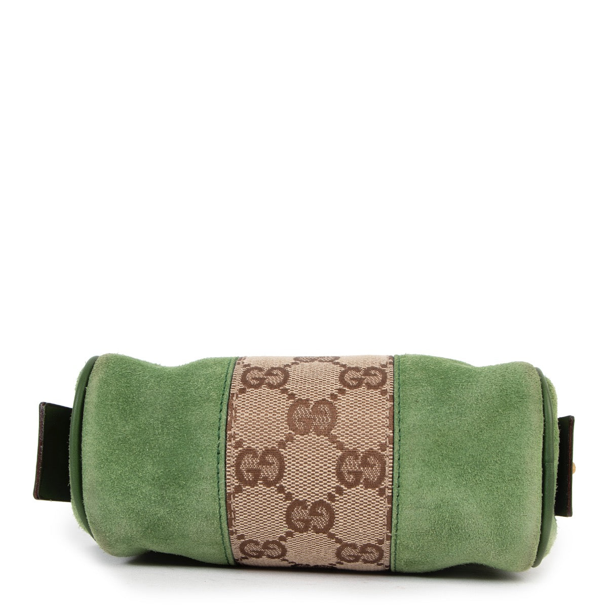 Shop safe online at Labellov in Antwerp this 100% authentic second hand Gucci Green Suede Pouch