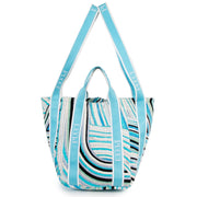 Emilio Pucci Blue Terry Cloth Shoulder Bag