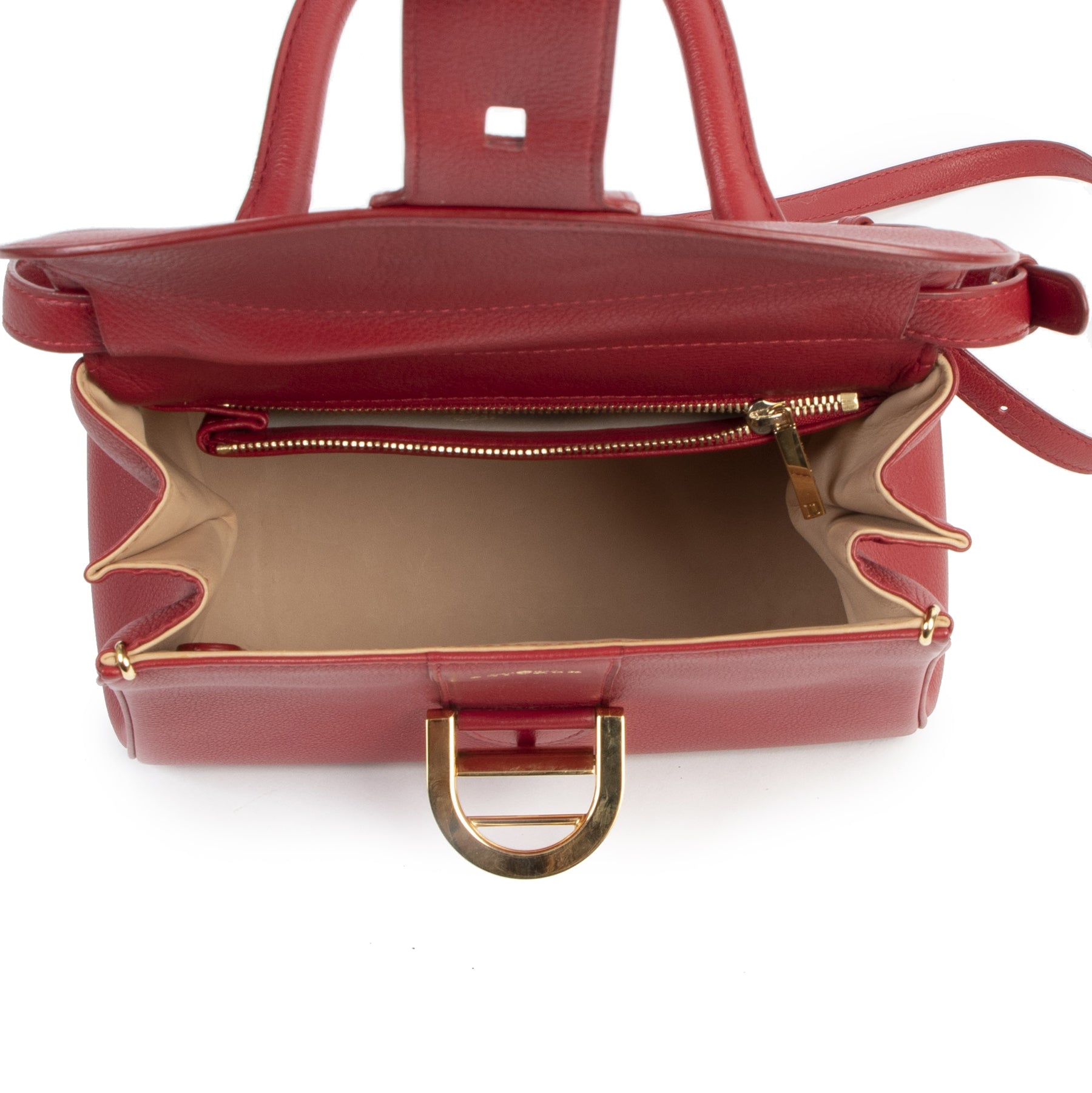 Authentieke Tweedehands Delvaux Brick Red Brillant PM Handbag juiste prijs veilig online shoppen luxe merken webshop winkelen Antwerpen België mode fashion