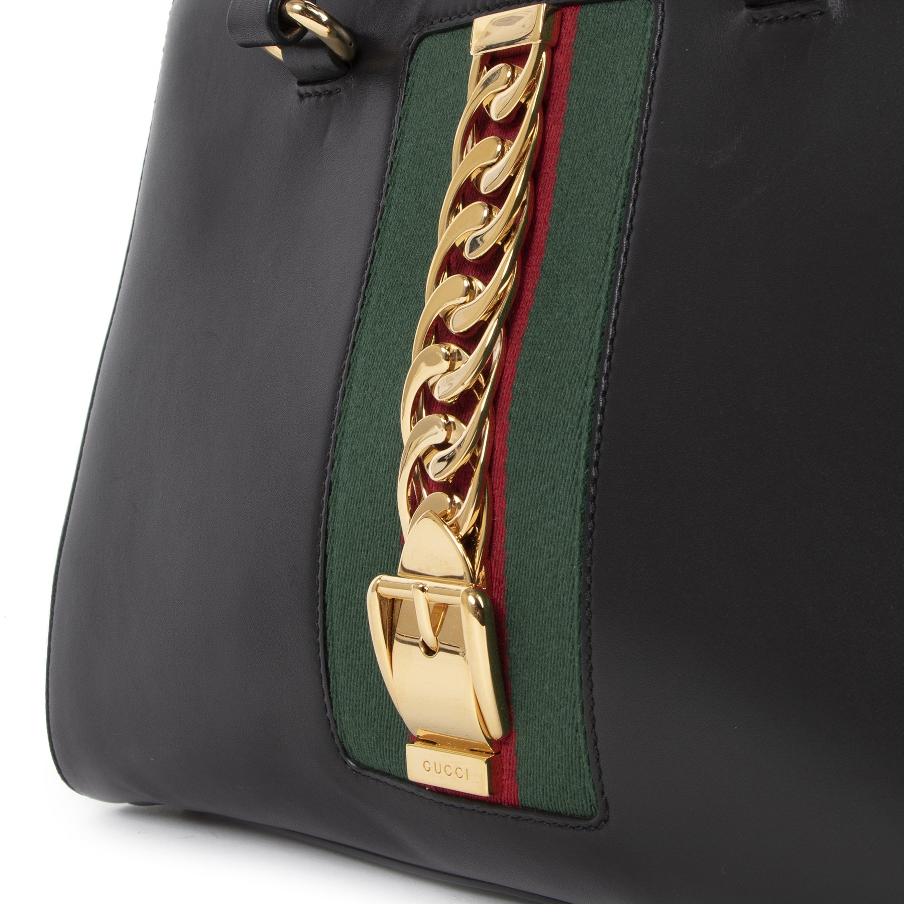 Authentic second-hand vintage Gucci Sylvie Black Shoulder Bag buy online webshop LabelLOV