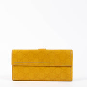 Shop this authentic Gucci Yellow Guccissima Crest Wallet pre-loved on Labellov.com