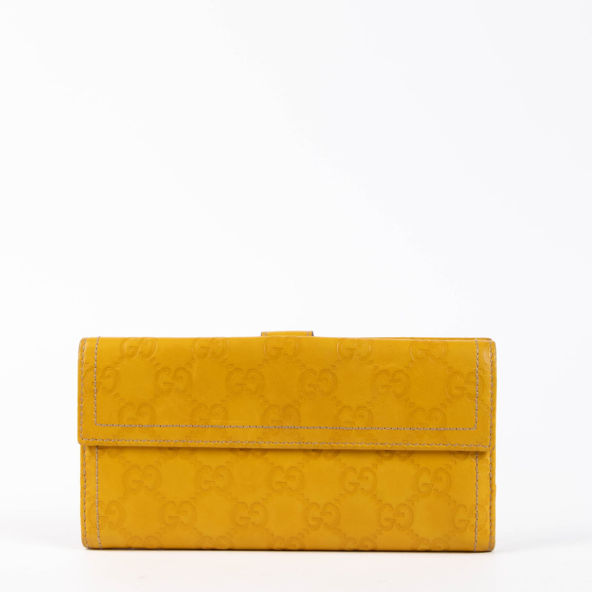 Shop this authentic Gucci Yellow Guccissima Crest Wallet pre-loved on Labellov.com