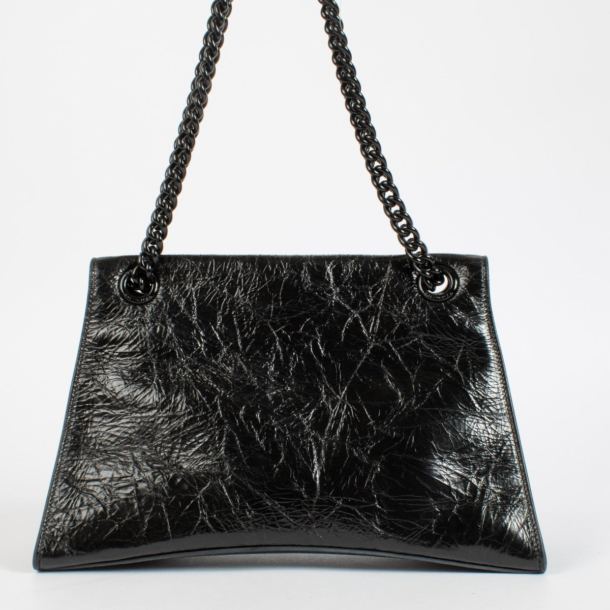 Sac Balenciaga Crush moyen à chaîne, tout noir