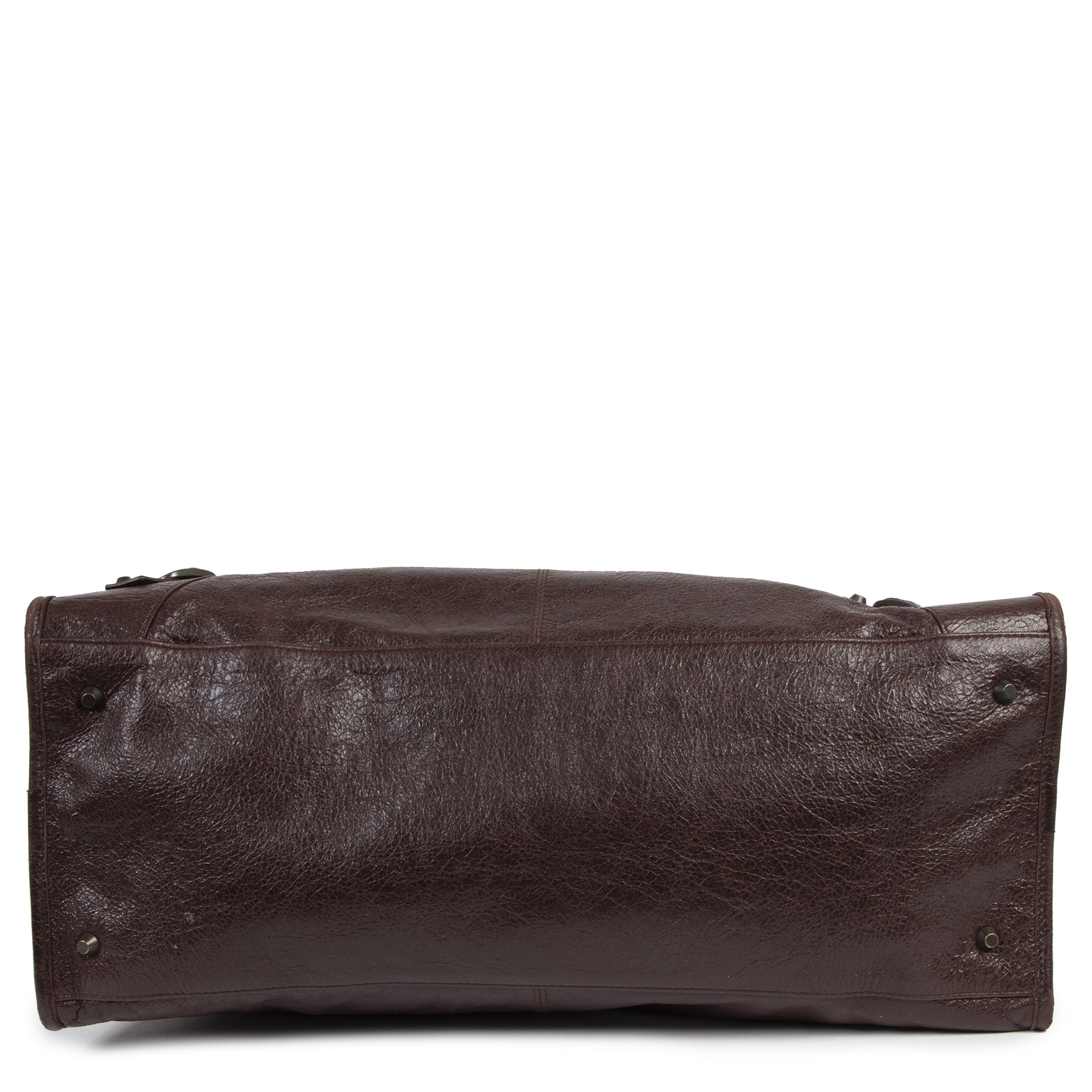 Balenciaga Burgundy Leather Work Bag