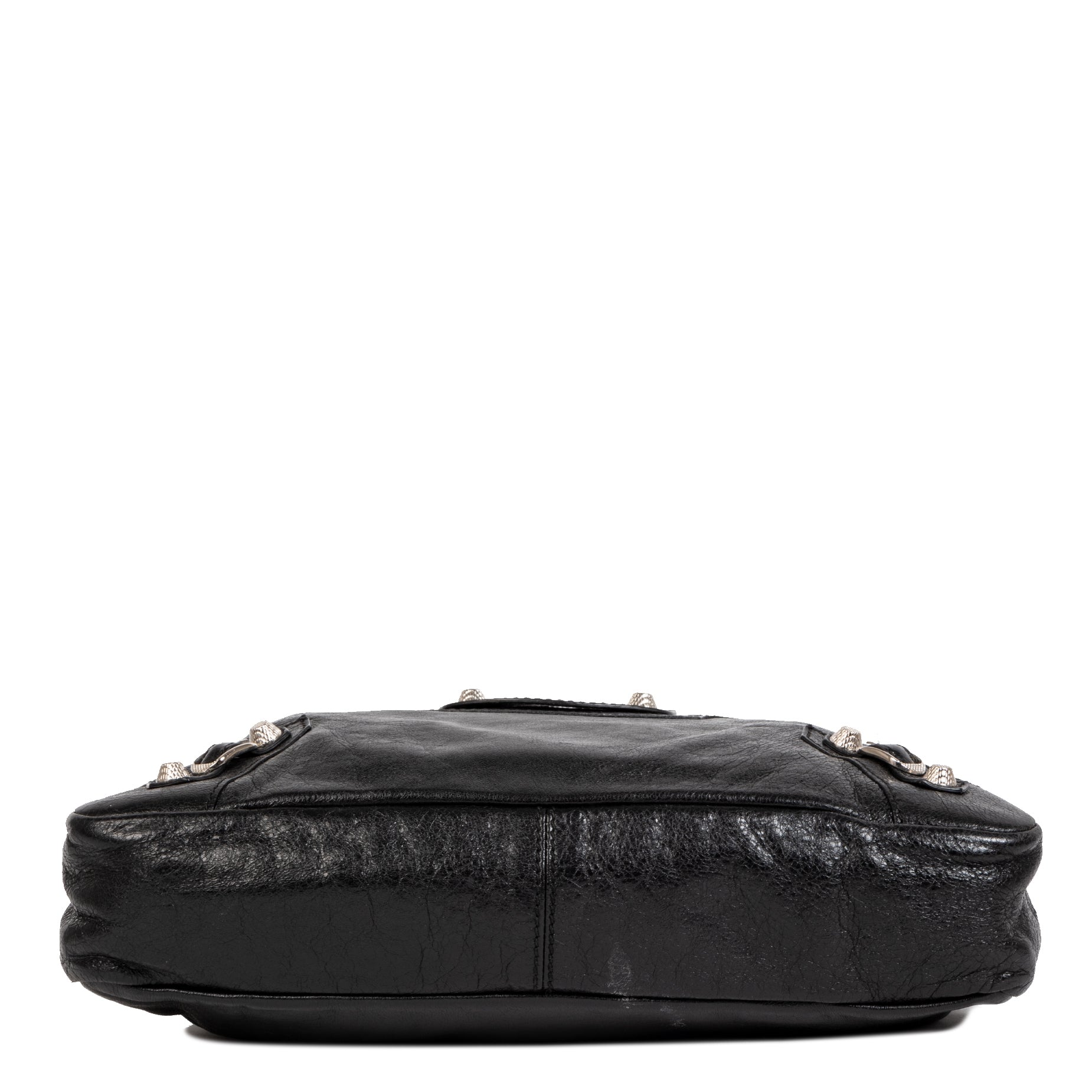 koop veilig online Balenciaga Black Leather Town Bag + Strap