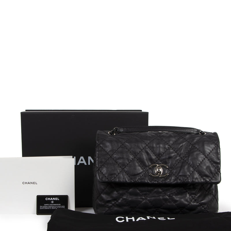 Authentic secondhand Chanel Black Classic Ultimate Stitch Flap Bag designer bags luxury vintage webshop fashion safe secure online shopping