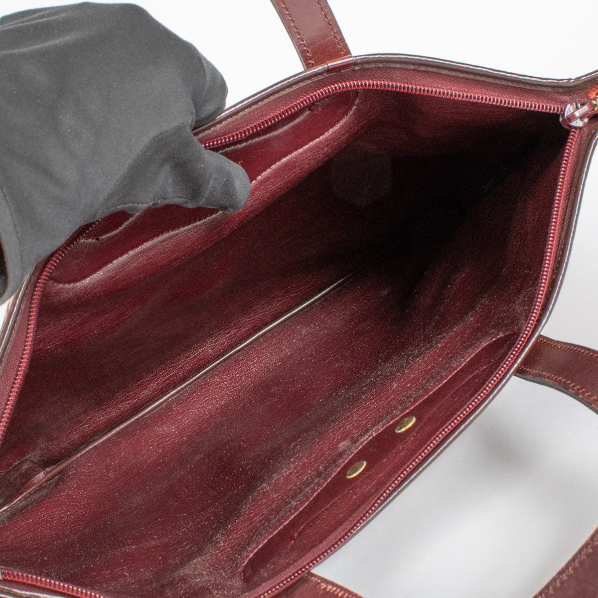 Dior Vintage Burgundy Oblique Tote Bag