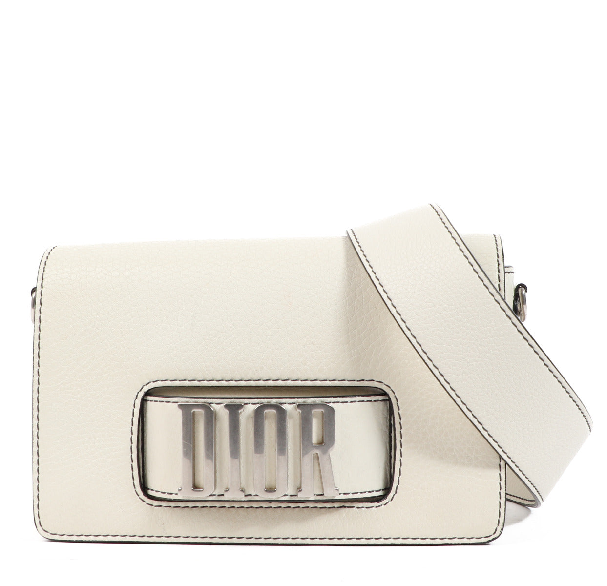 Christian Dior Pebbled Calfskin Dio(r)evolution Flap Shoulder Bag