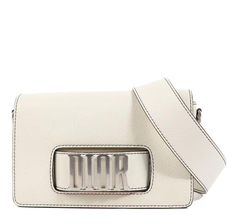 Christian Dior Pebbled Calfskin Dio(r)evolution Flap Shoulder Bag