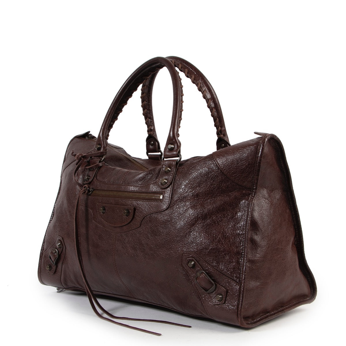 Veilig online kopen van authentieke Balenciaga Classic Citybruine schouder handtas bij Labellov.com.