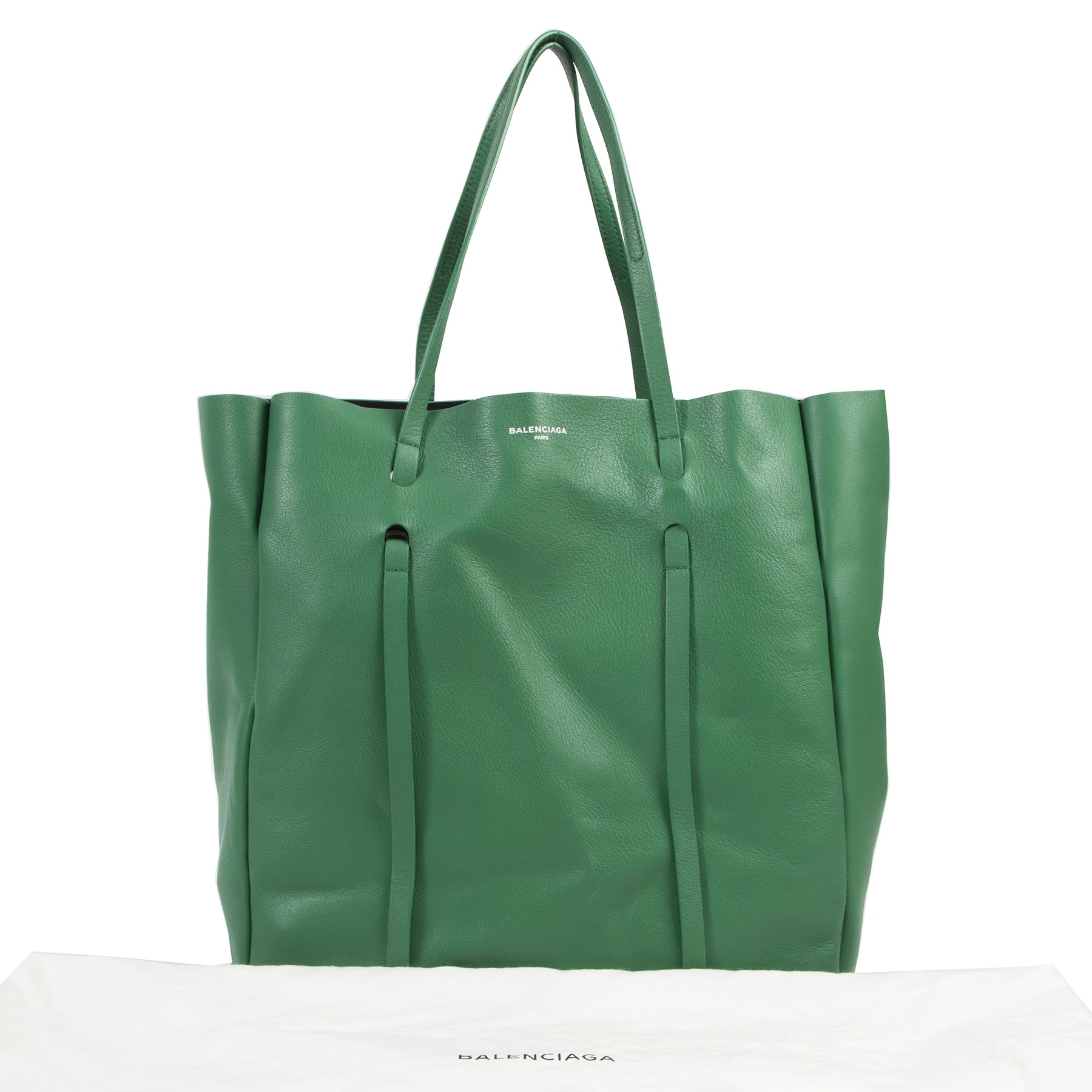 shop safe online Balenciaga Green Medium Everyday Calfskin Tote.