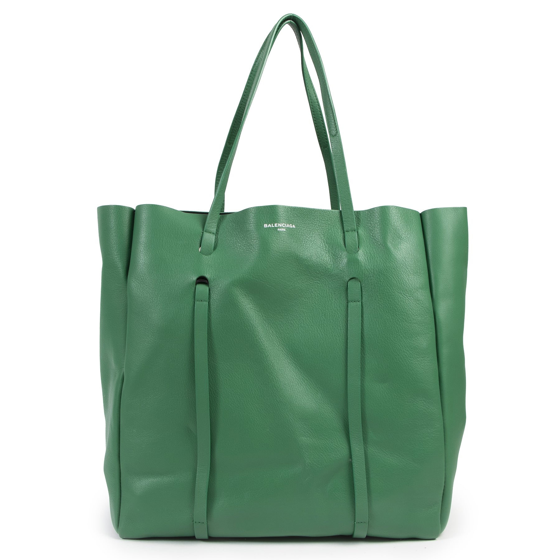 shop safe online Balenciaga Green Medium Everyday Calfskin Tote.