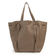 Shop safe online at Labellov in Antwerp this 100% authentic second hand Celine Taupe Grained Calfskin Medium Cabas Phantom Shoulder Bag