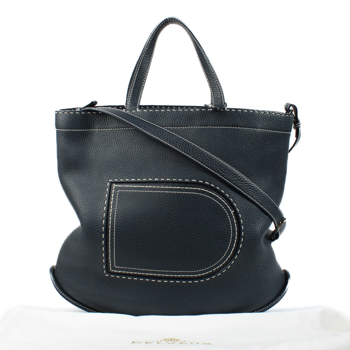 Delvaux Blue Pin Cabas Surpiqué