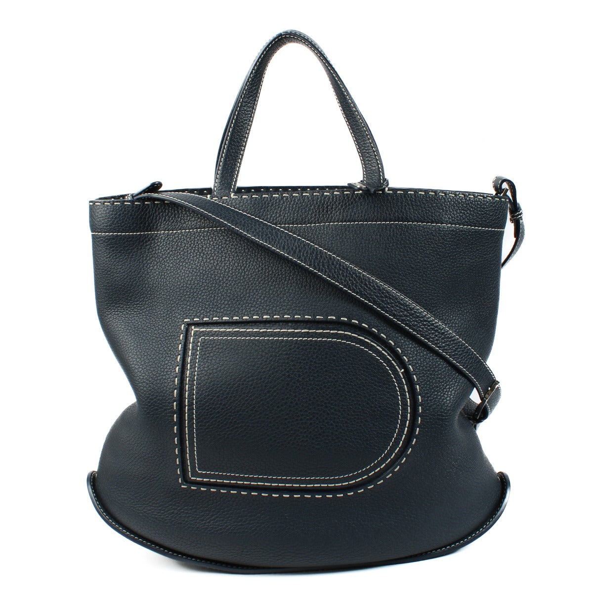 Delvaux Blue Pin Cabas Surpiqué